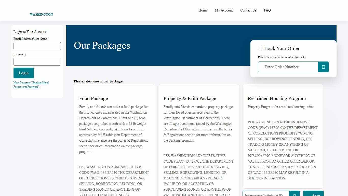 Union Supply Direct - Washington Inmate Package - Home